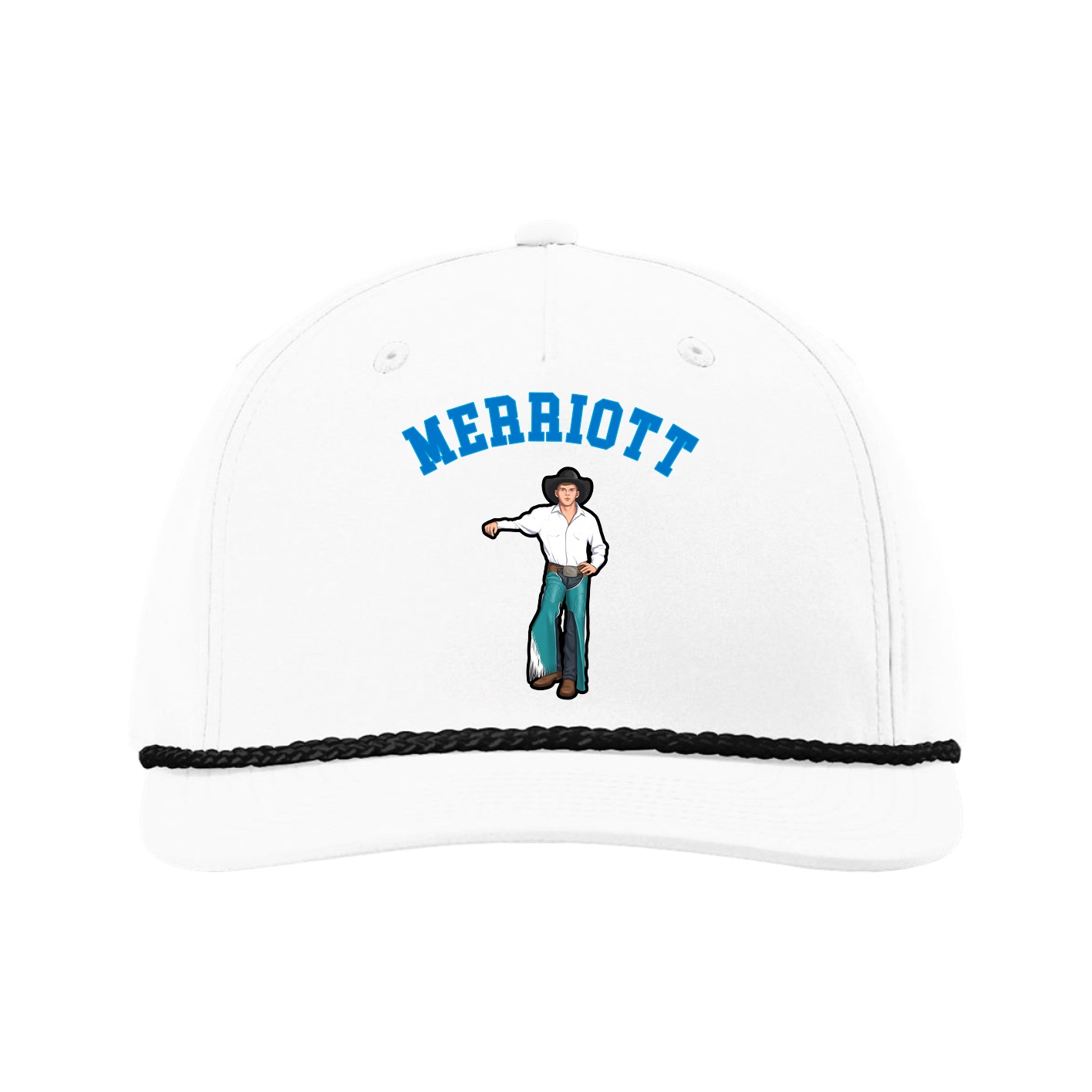 Five-Panel Classic Rope Cap — Shirsey Arch in White