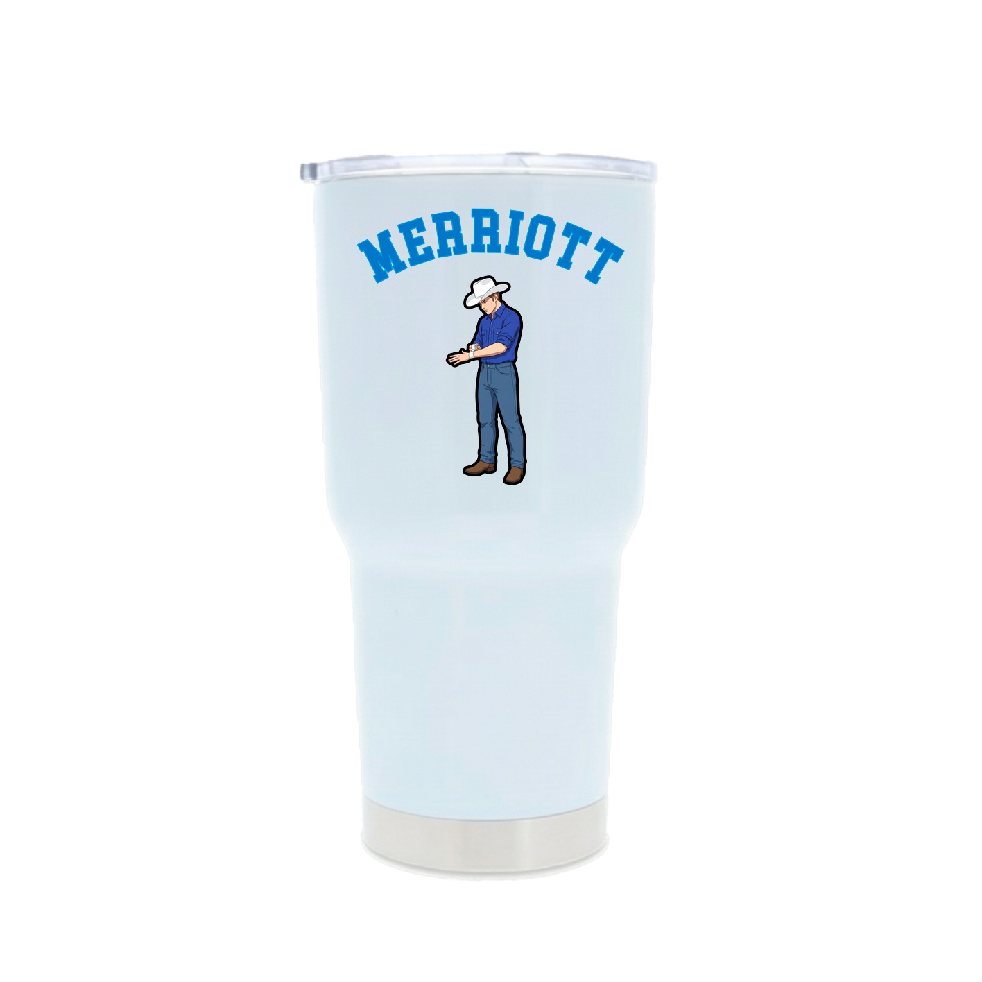 30oz Stainless Steel Tumbler — Shirsey Arch in White