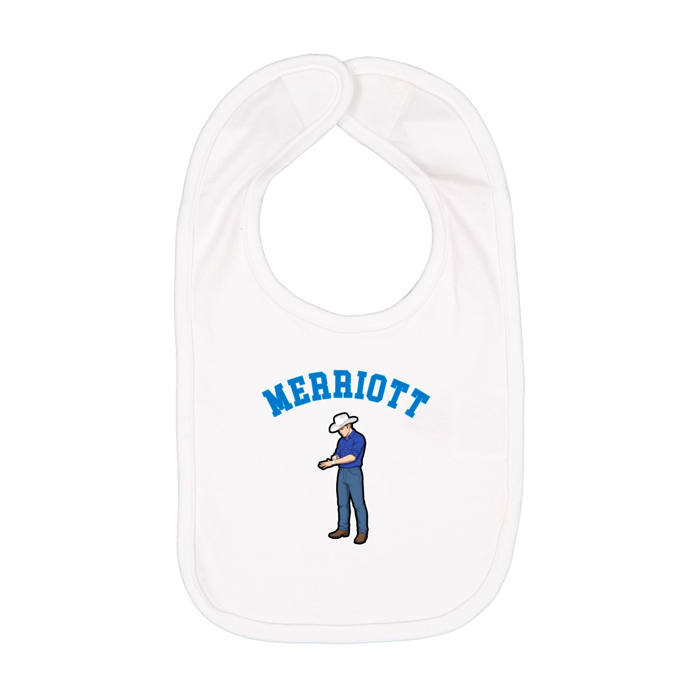 Infant Bib — Shirsey Arch in White