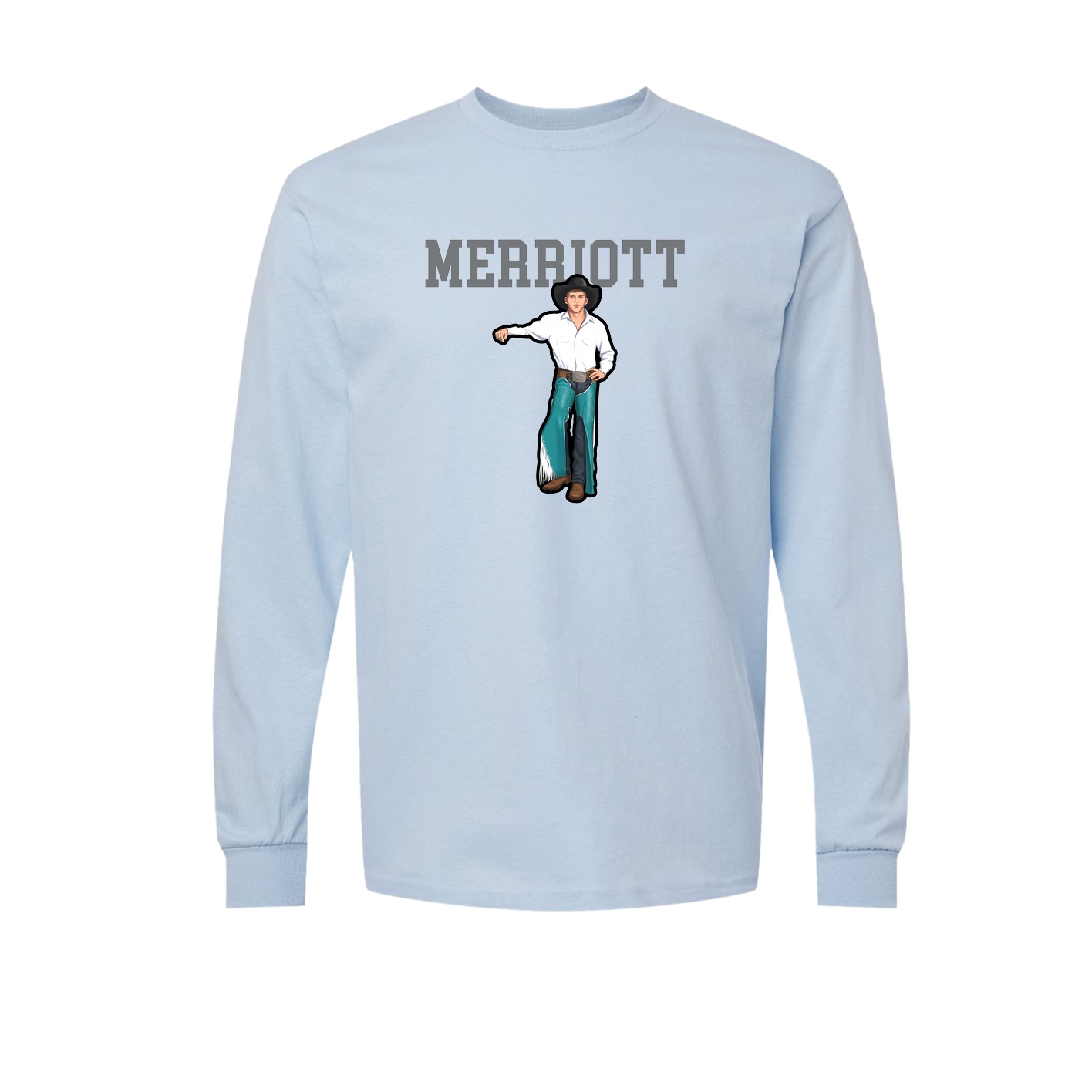 Long Sleeve Tee — Shirsey in Light Blue