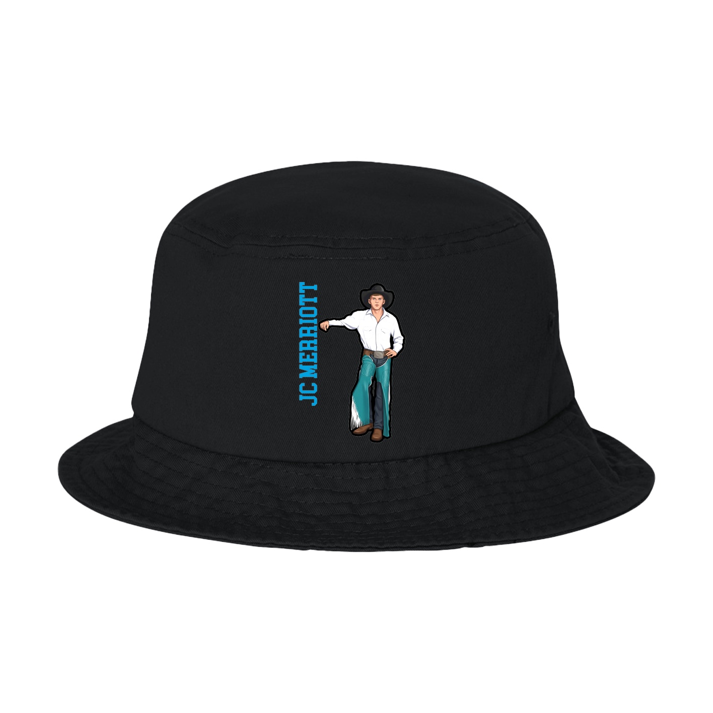 Bucket Cap — Name Vertical in Black