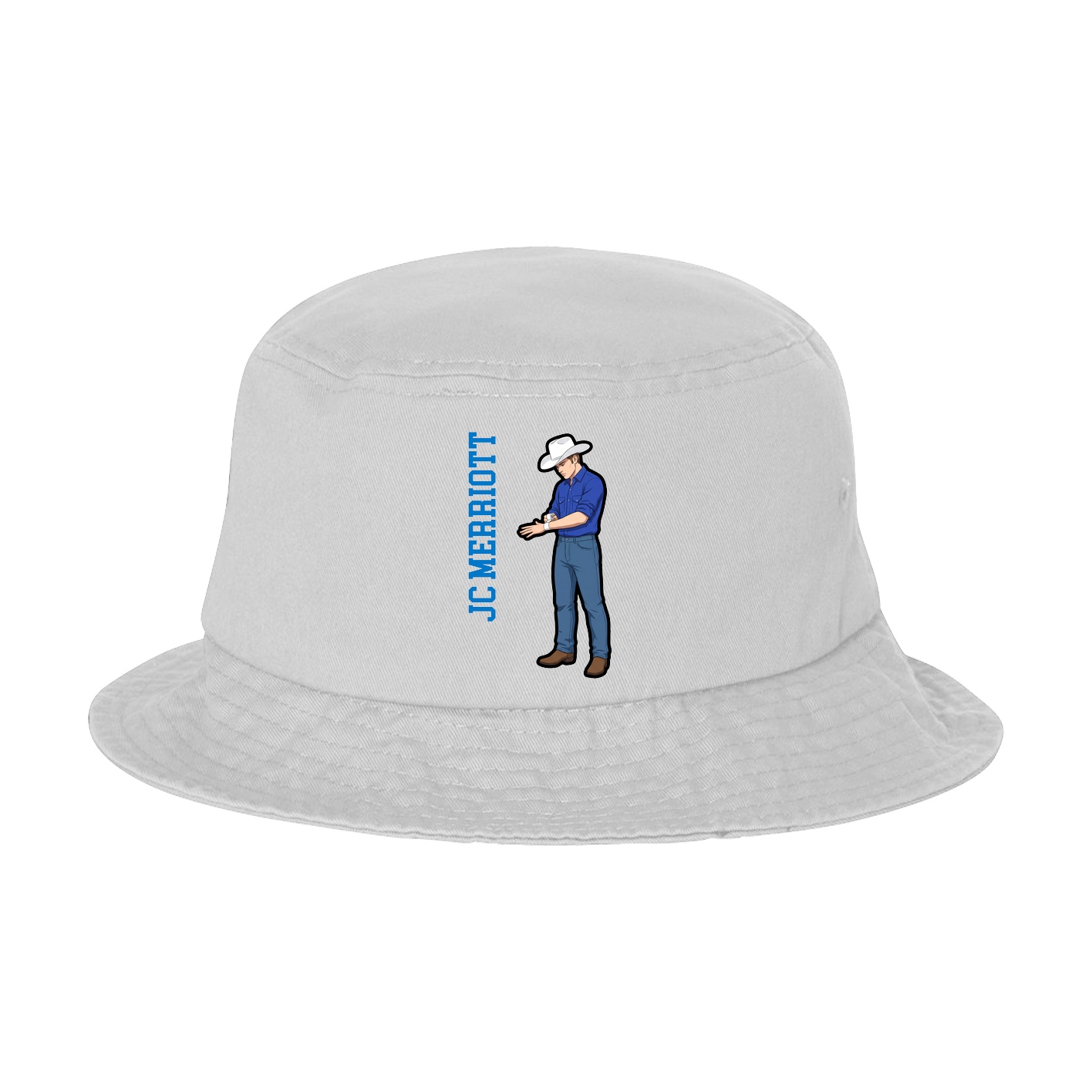Bucket Cap — Name Vertical in White