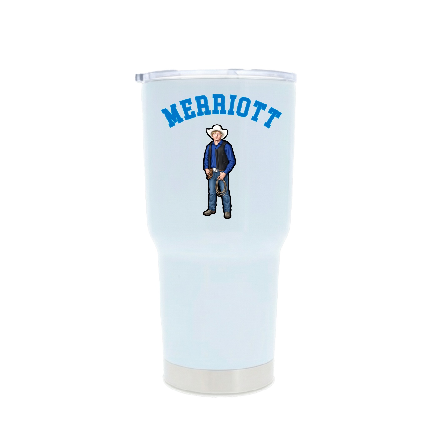 30oz Stainless Steel Tumbler — Shirsey Arch in White