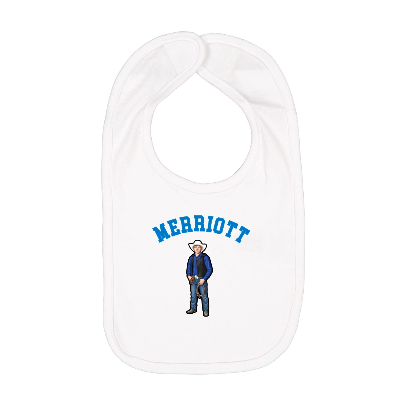 Infant Bib — Shirsey Arch in White