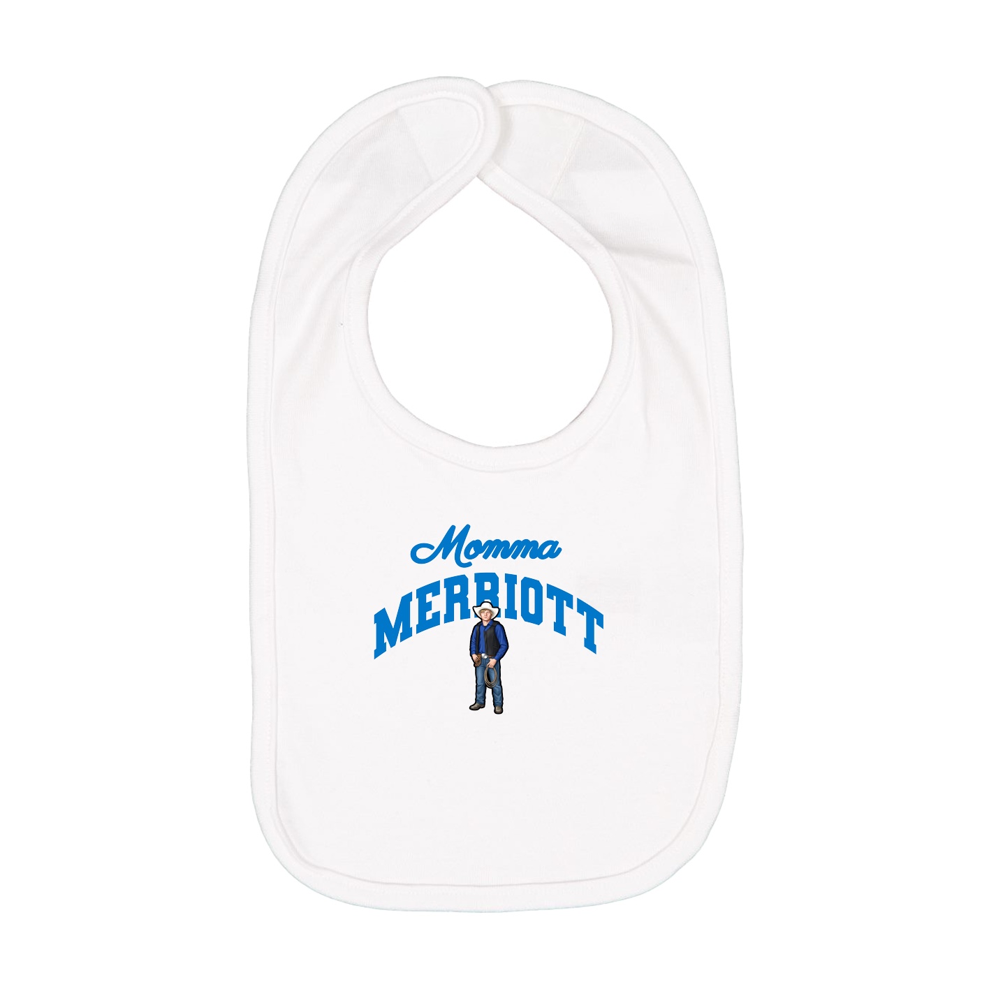 Infant Bib — Mothers Day Arch in White