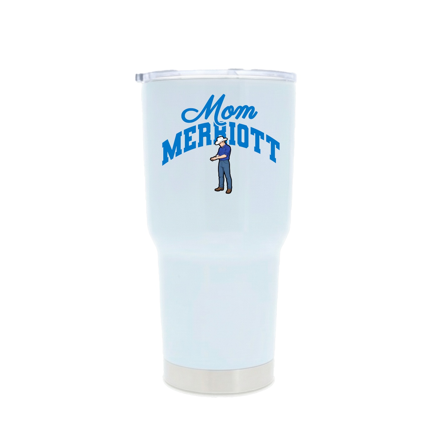 30oz Stainless Steel Tumbler — Mothers Day Arch in White