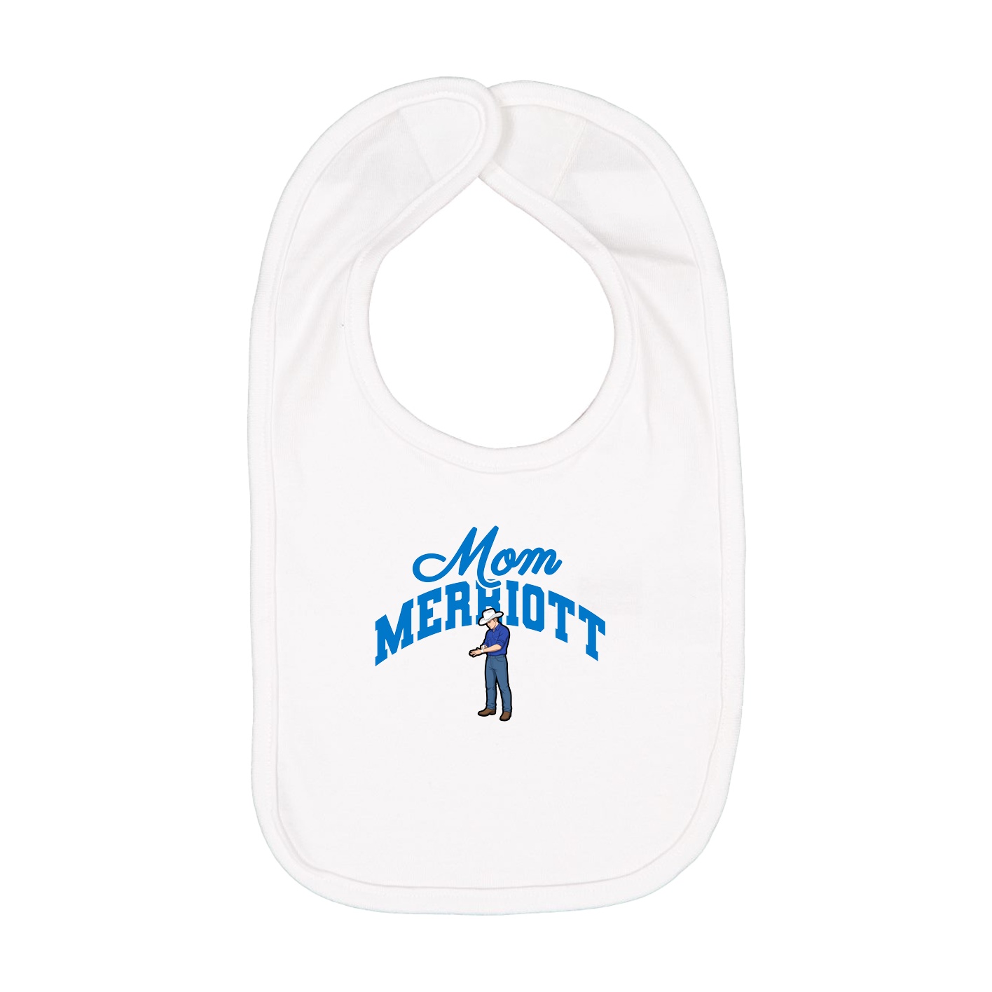 Infant Bib — Mothers Day Arch in White