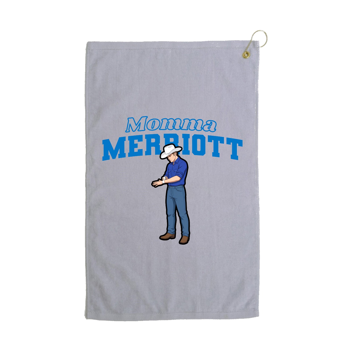 Golf Towel — Mothers Day Block in Grey