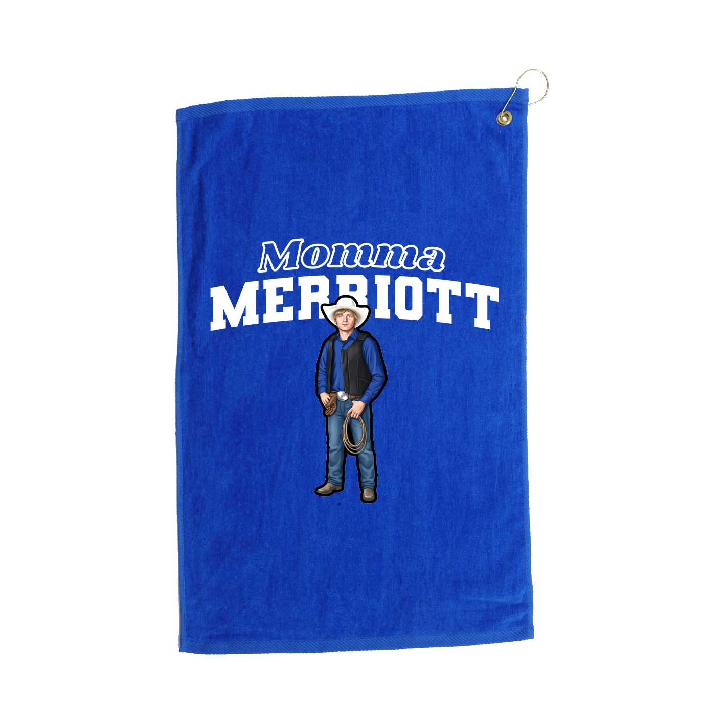 Golf Towel — Mothers Day Block in Royal