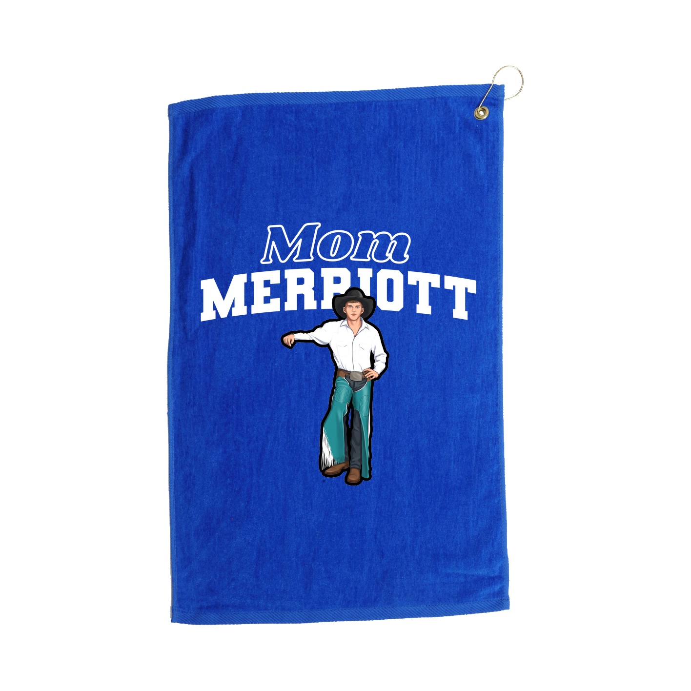 Golf Towel — Mothers Day Block in Royal