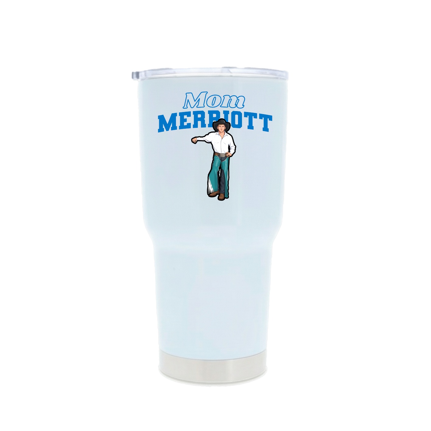 30oz Stainless Steel Tumbler — Mothers Day Block in White