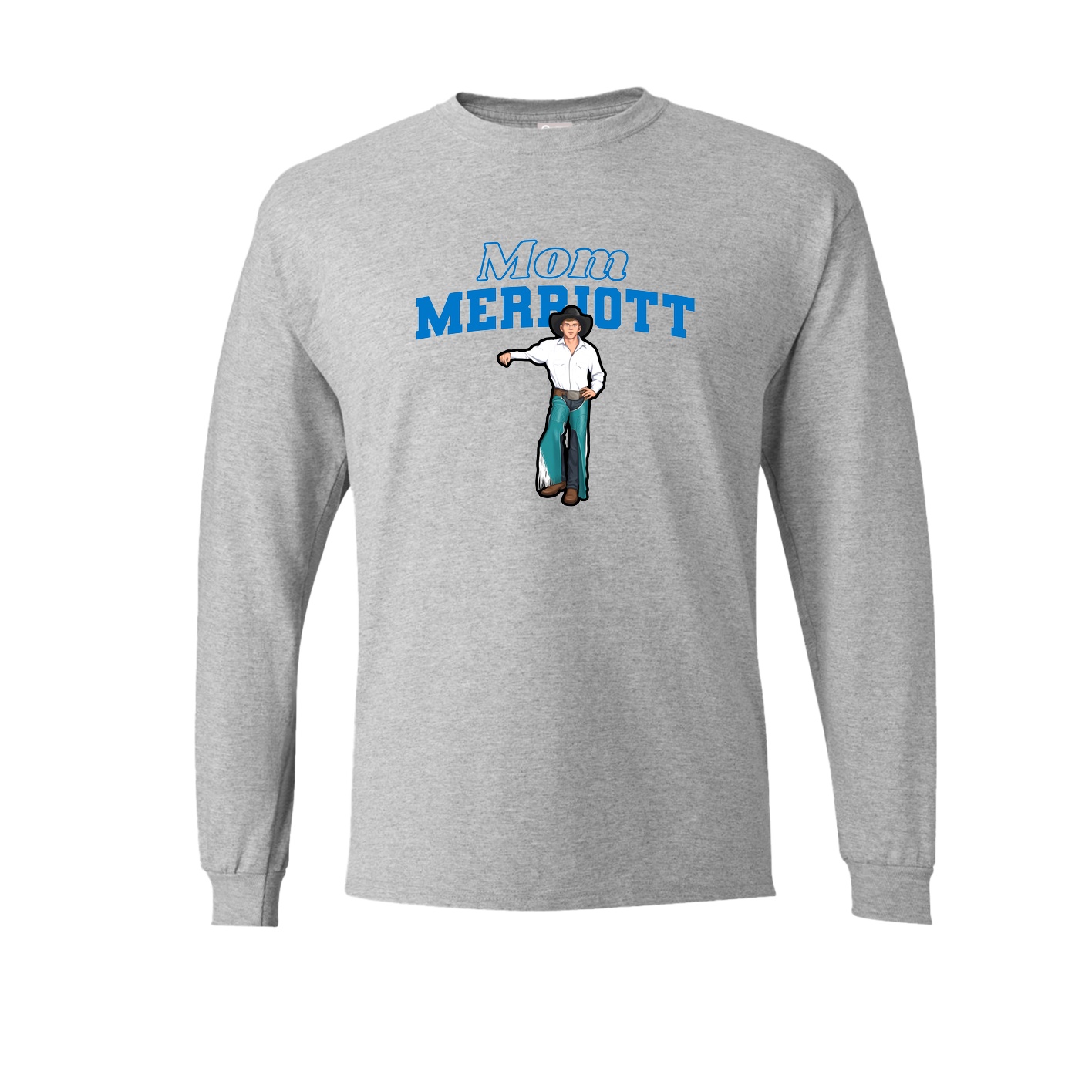 Long Sleeve Tee — Mothers Day Block in Grey