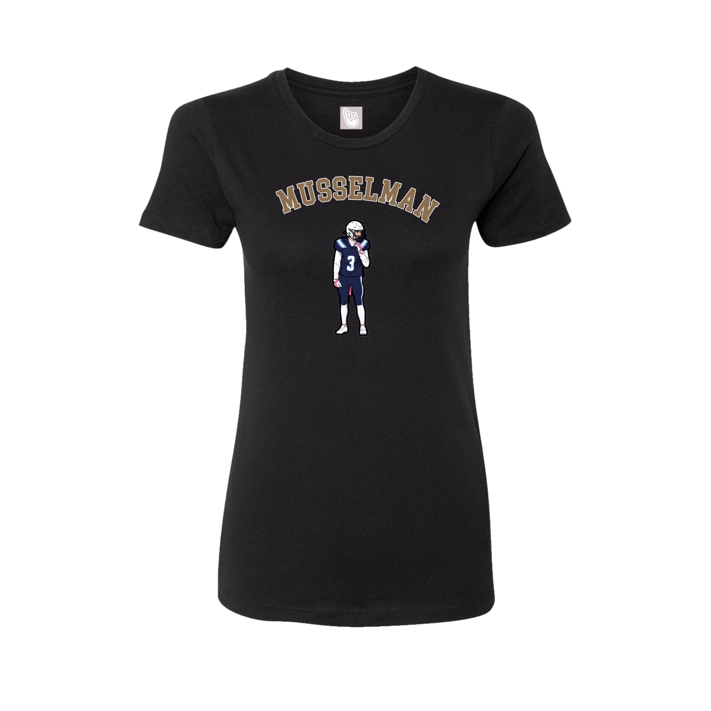 Fitted Women's Tee — Shirsey Arch in Black