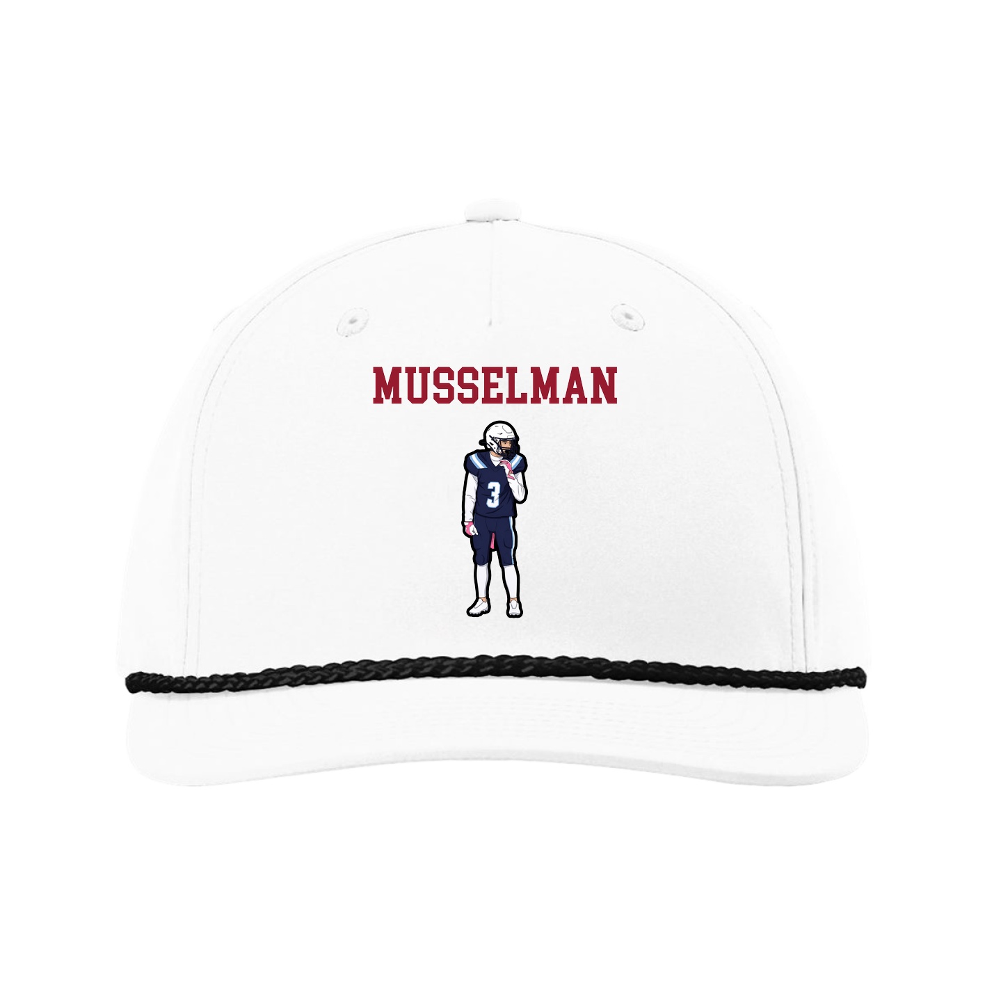 Five-Panel Classic Rope Cap — Shirsey in White