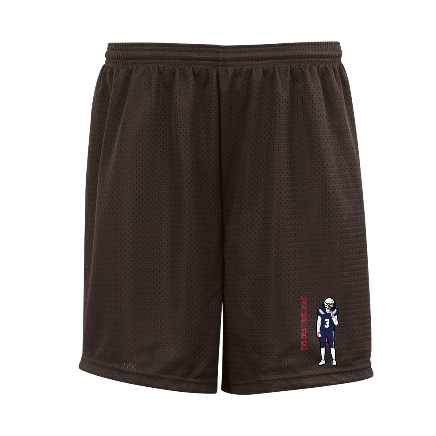 Shorts — Name Vertical in Brown