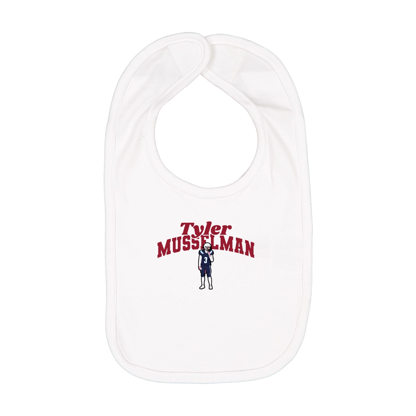 Infant Bib — Signature Arch in White