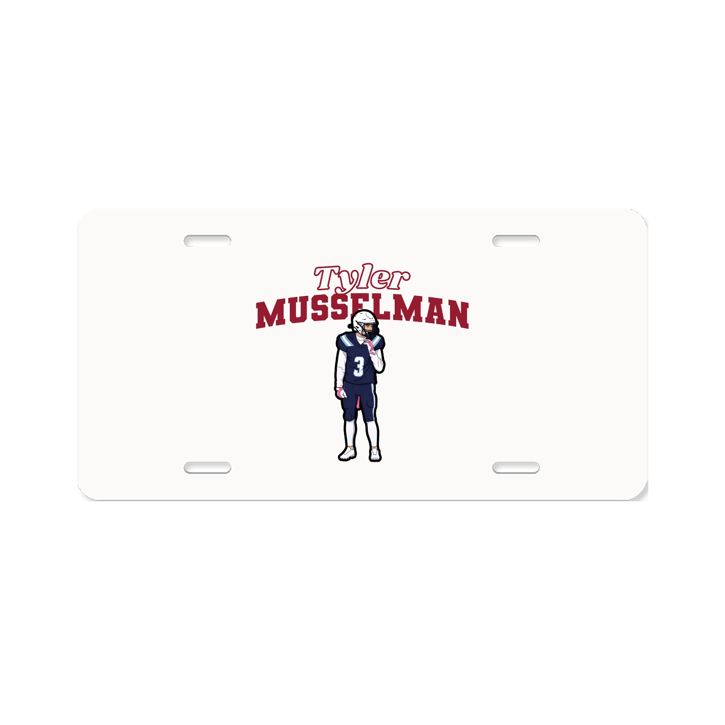License Plate — Name Arch in Classic