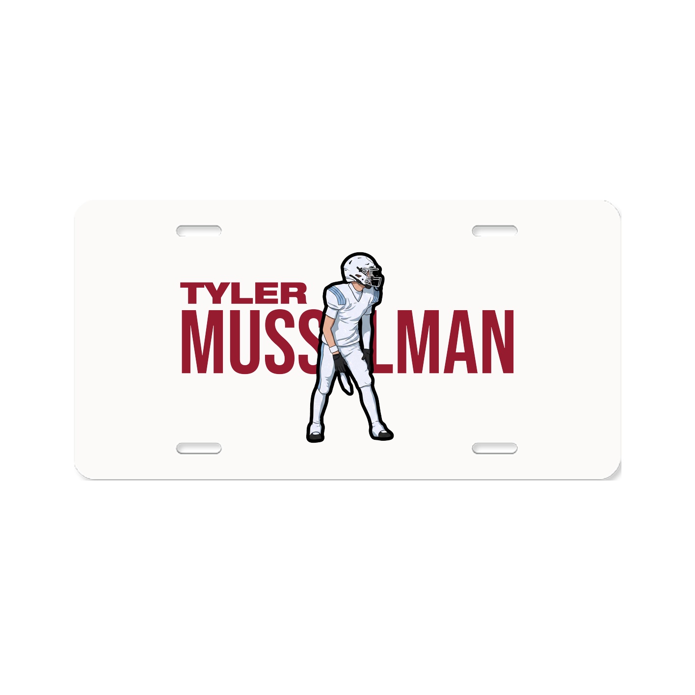 License Plate — Player Name in Classic