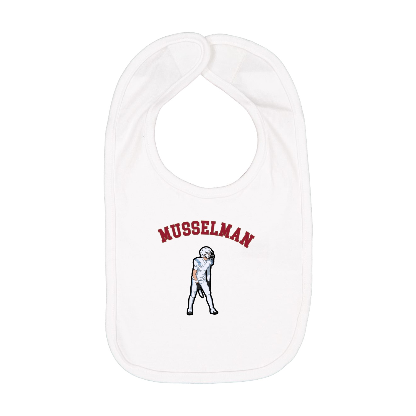 Infant Bib — Shirsey Arch in White