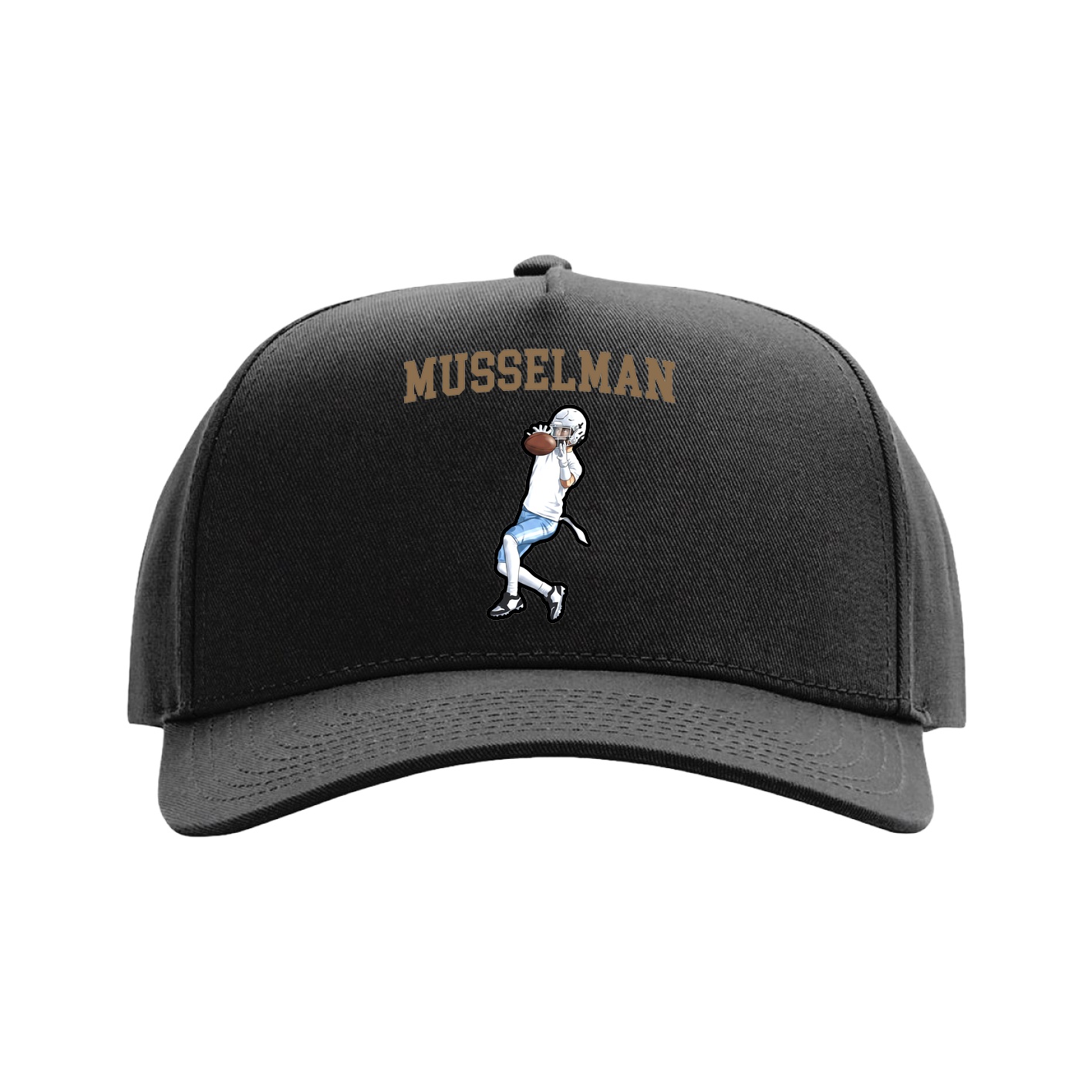 Full Fabric Five-Panel Champ Cap — Shirsey in Black
