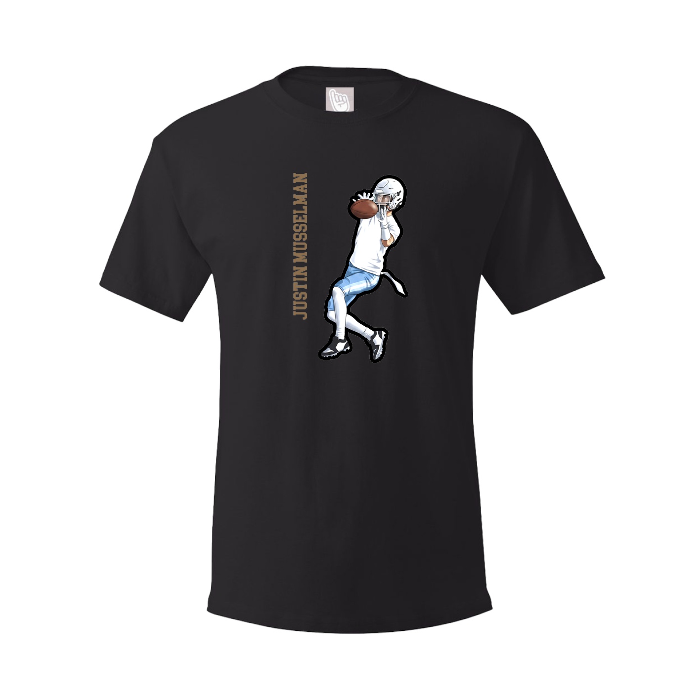 Youth Tee — Name Vertical in Black