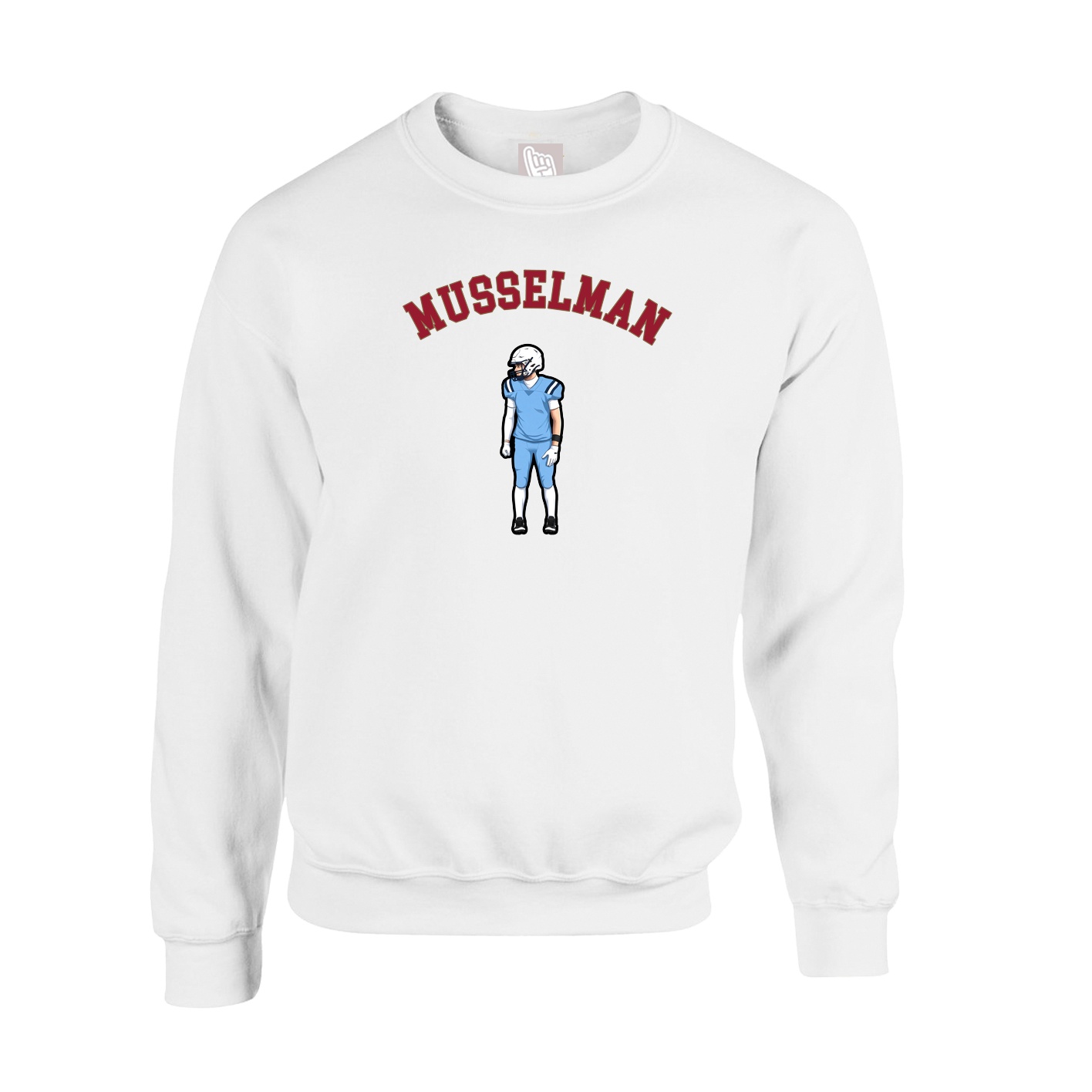 Fleece Crew — Shirsey Arch in White