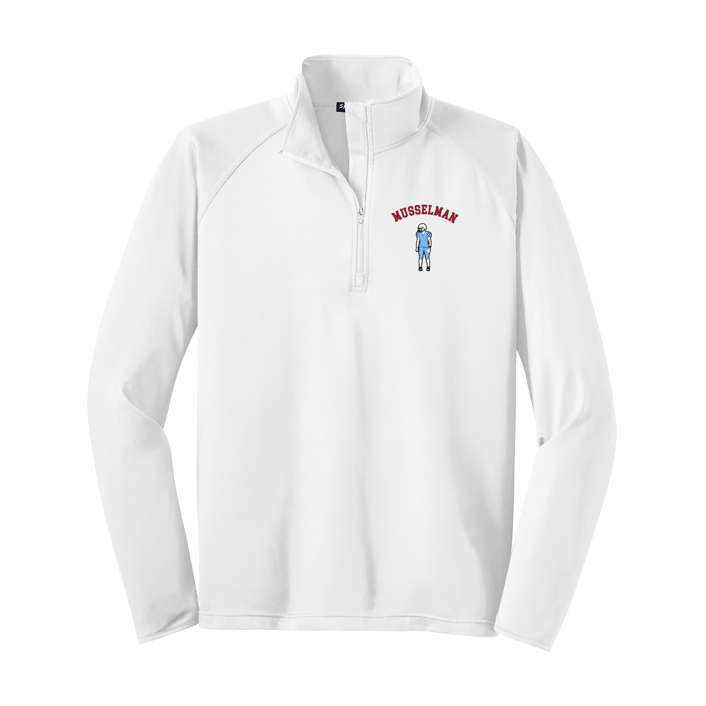 Q-Zip Pullover — Shirsey Arch in White
