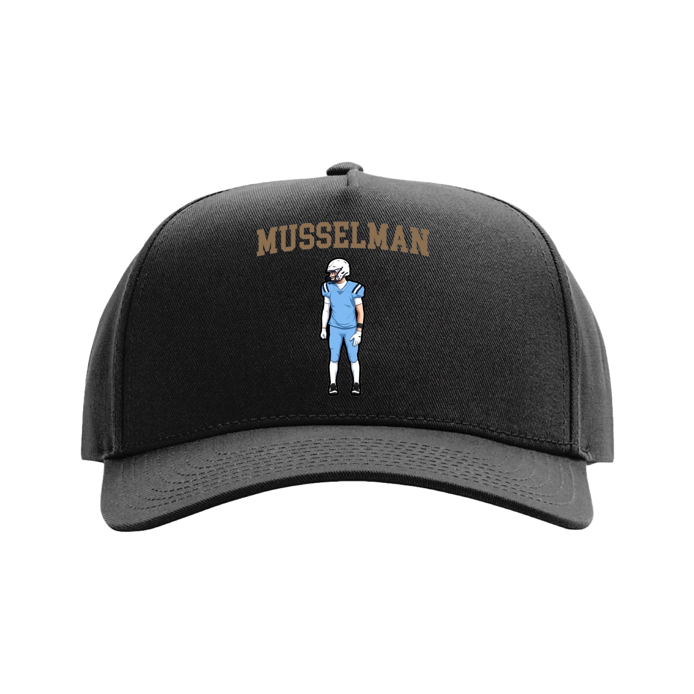 Full Fabric Five-Panel Champ Cap — Shirsey in Black