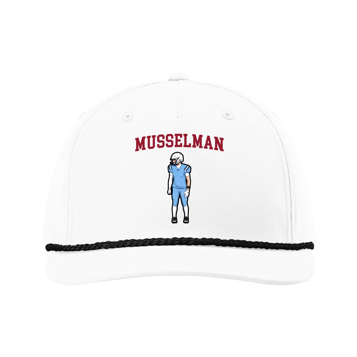 Five-Panel Classic Rope Cap — Shirsey in White