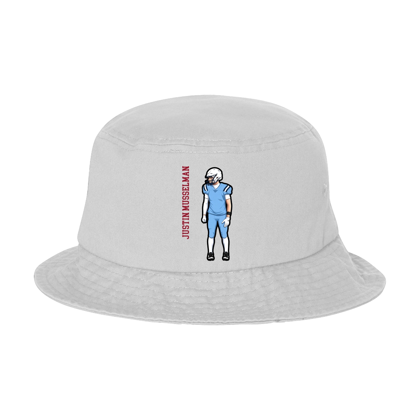 Bucket Cap — Name Vertical in White