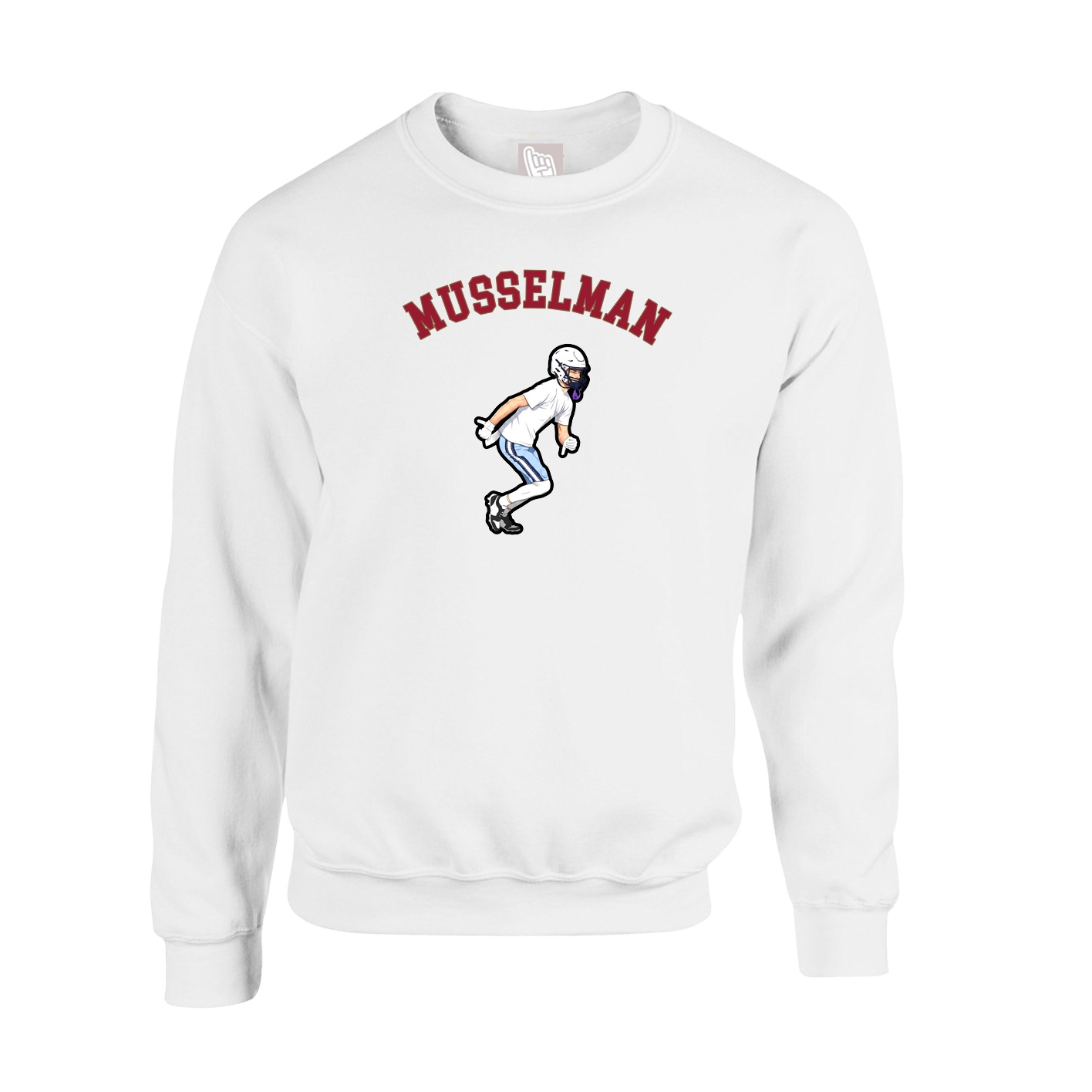 Fleece Crew — Shirsey Arch in White