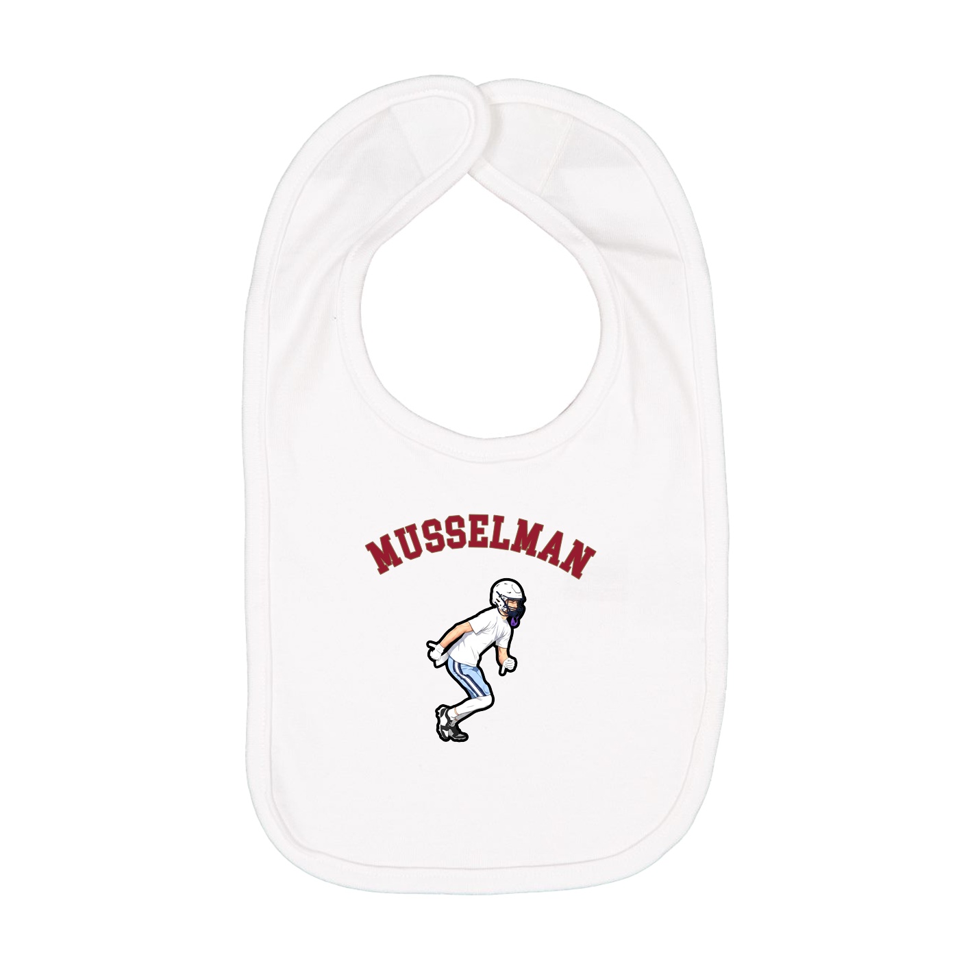 Infant Bib — Shirsey Arch in White