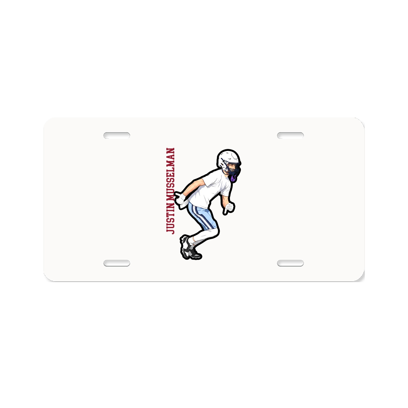 License Plate — Name Vertical in Classic