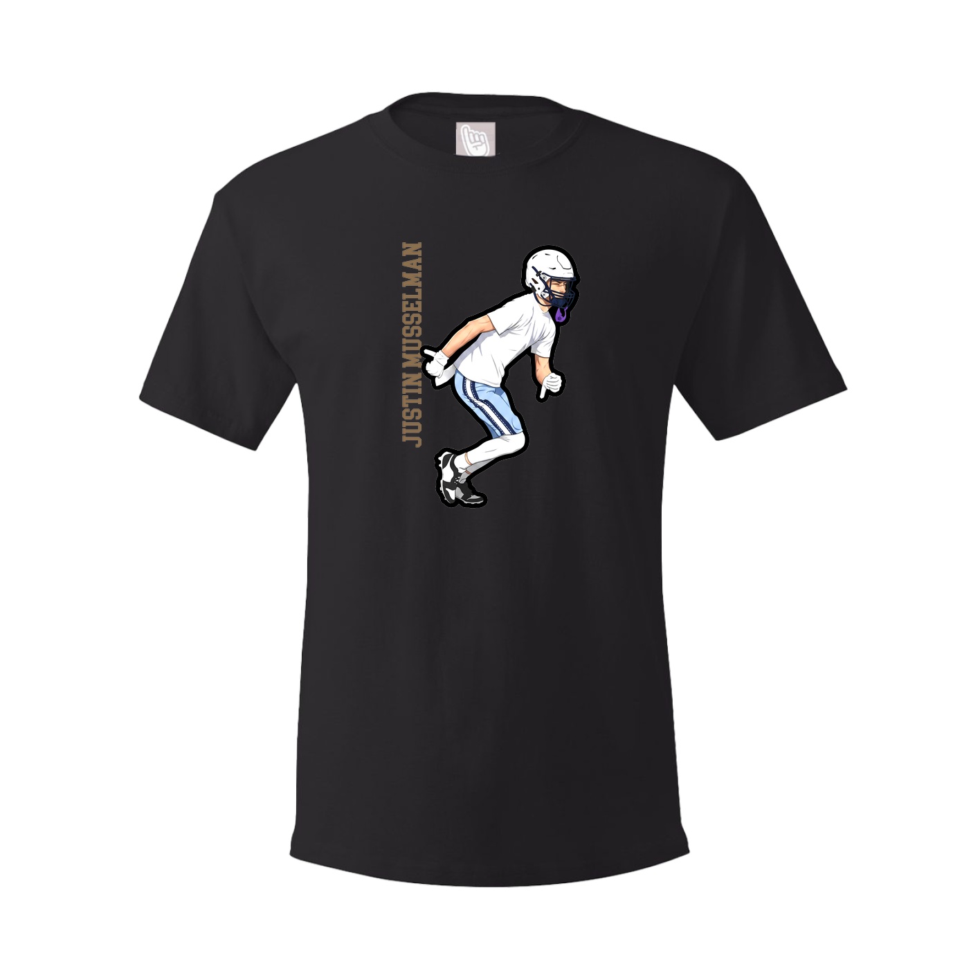 Youth Tee — Name Vertical in Black