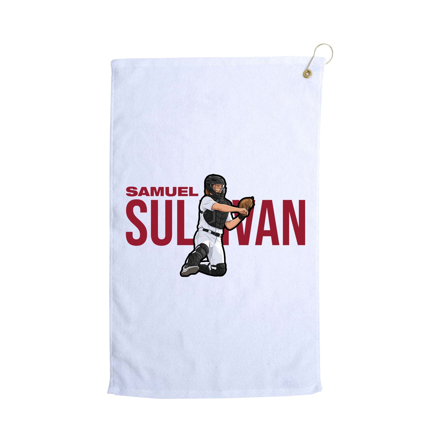 Golf Towel — Player Name in White