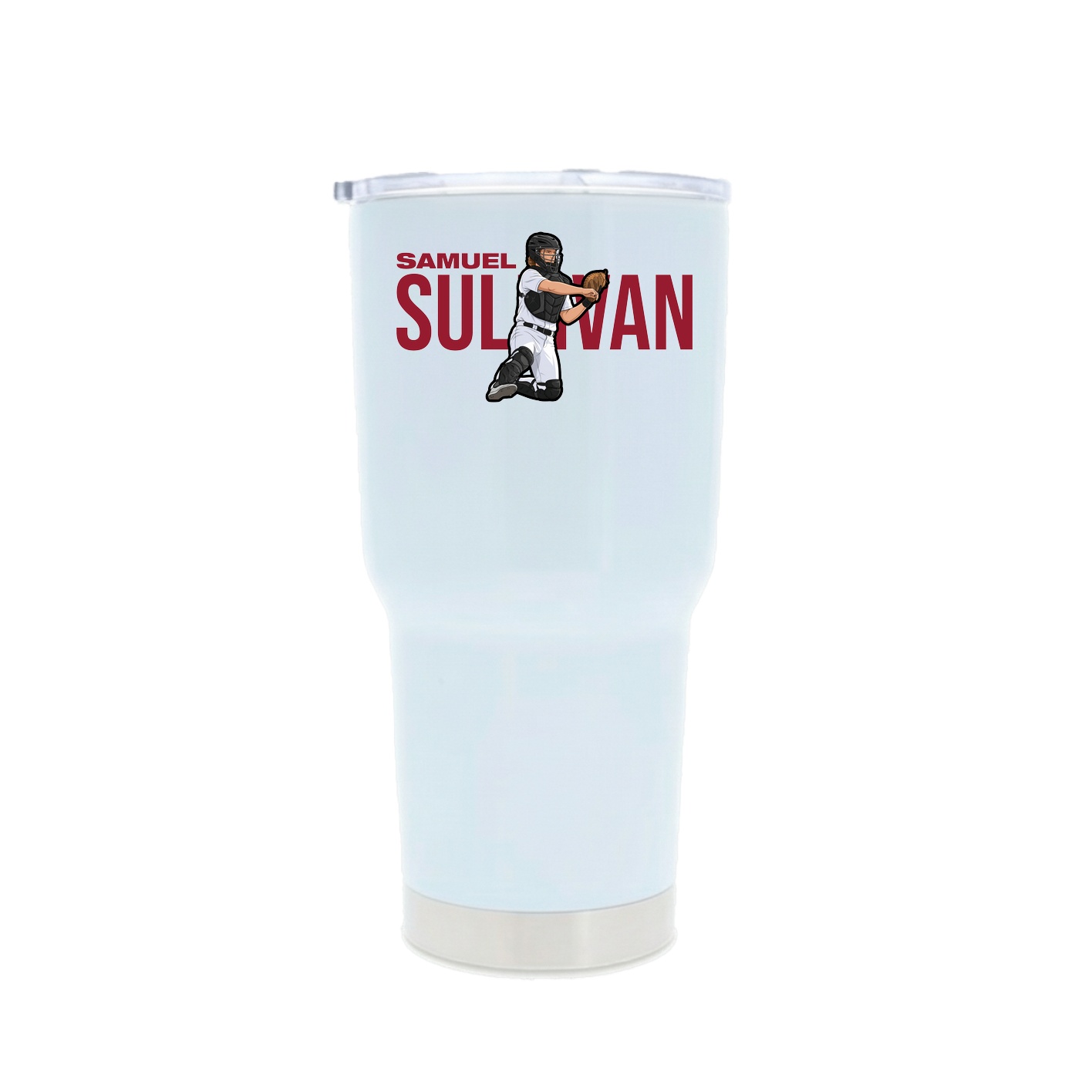 30oz Stainless Steel Tumbler — Player Name in White
