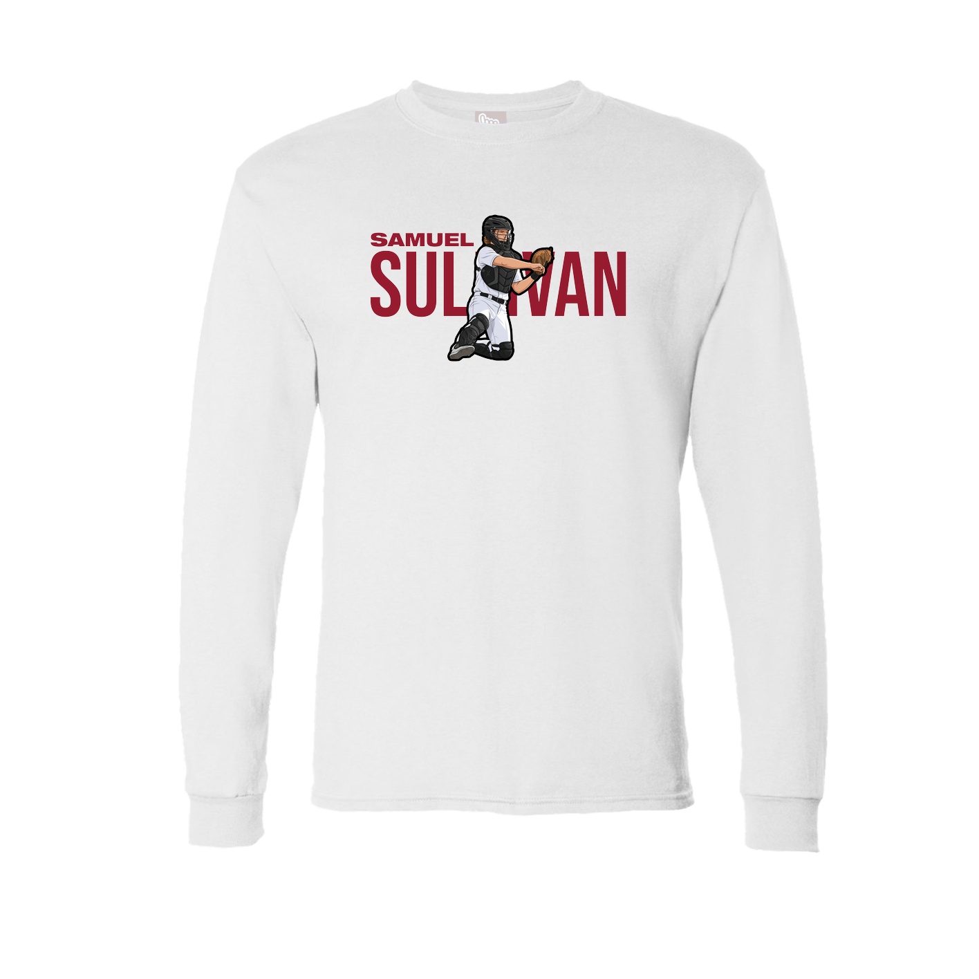 Long Sleeve Tee — Player Name in White