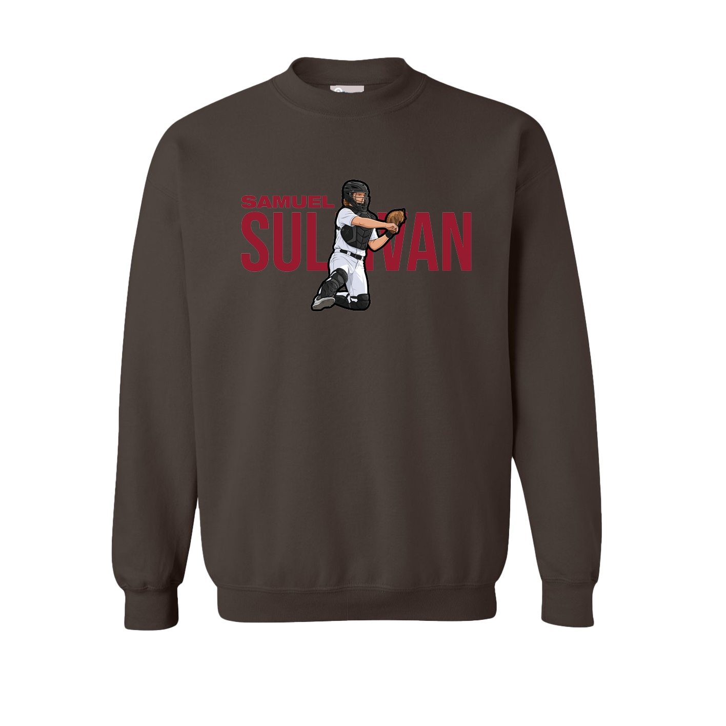 Fleece Crew — Player Name in Brown