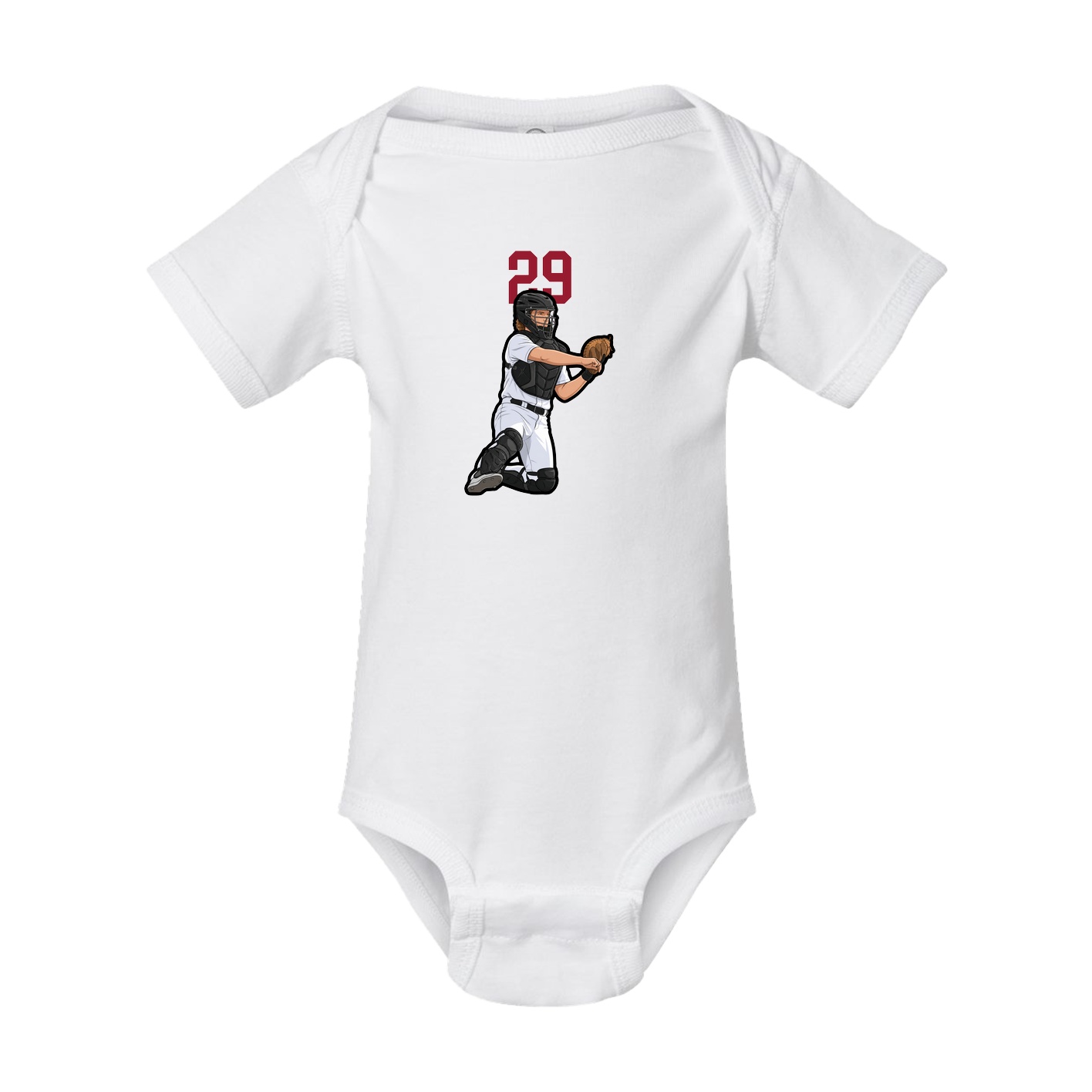 Baby Onesie — Number Top in White