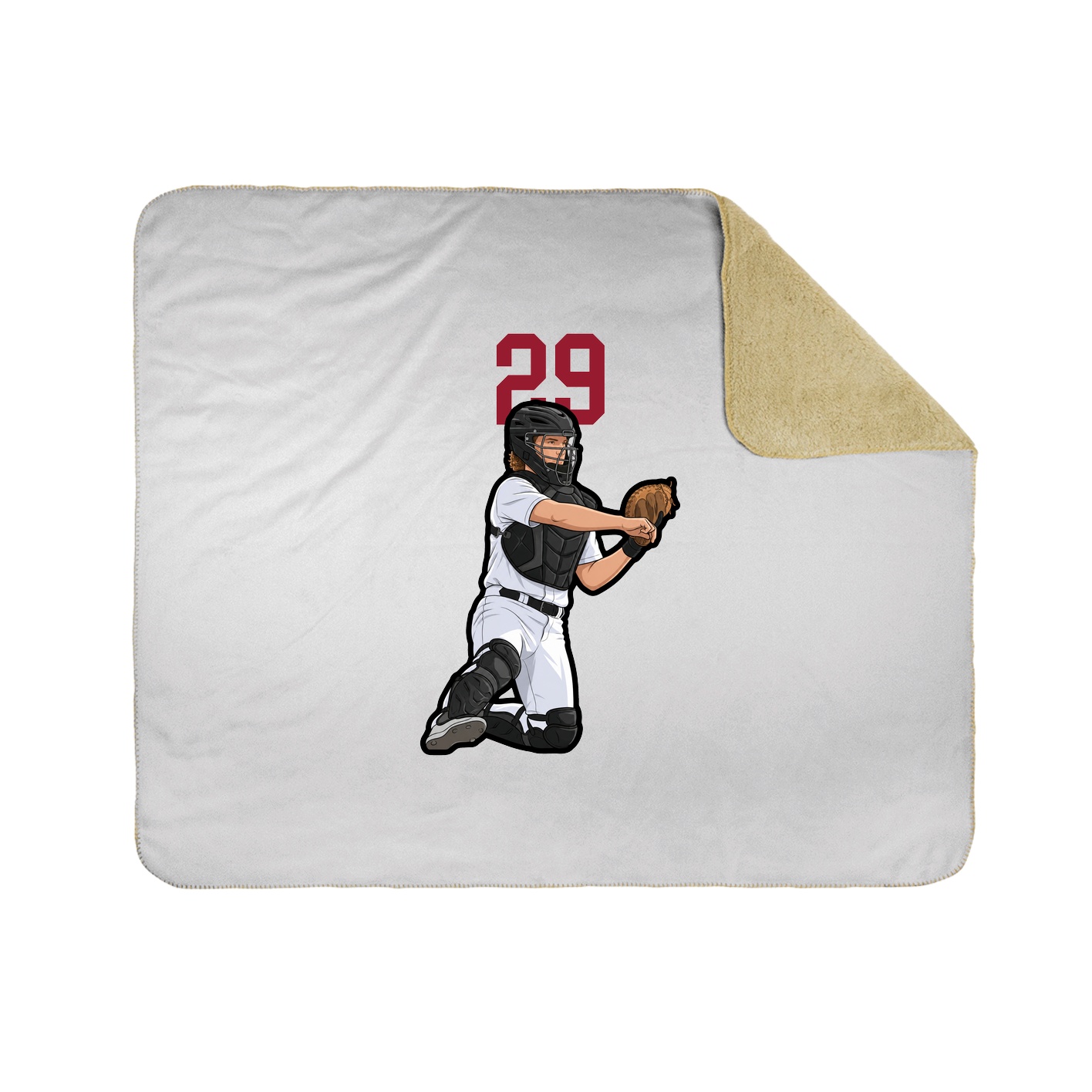 Throw Blanket — Number Top in White