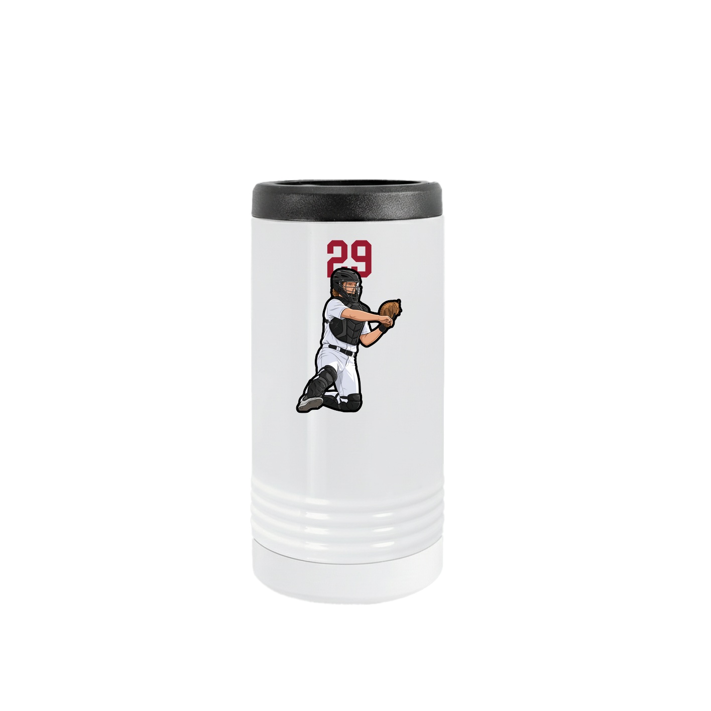 Slim Beverage Holder — Number Top in White