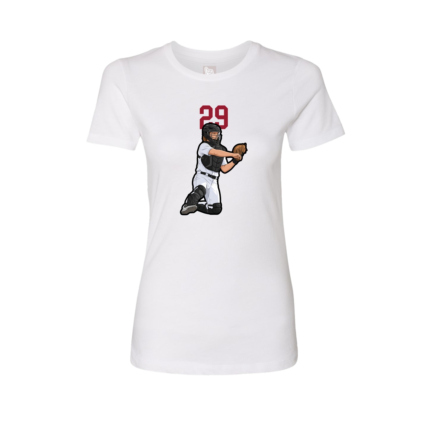 Fitted Women's Tee — Number Top in White