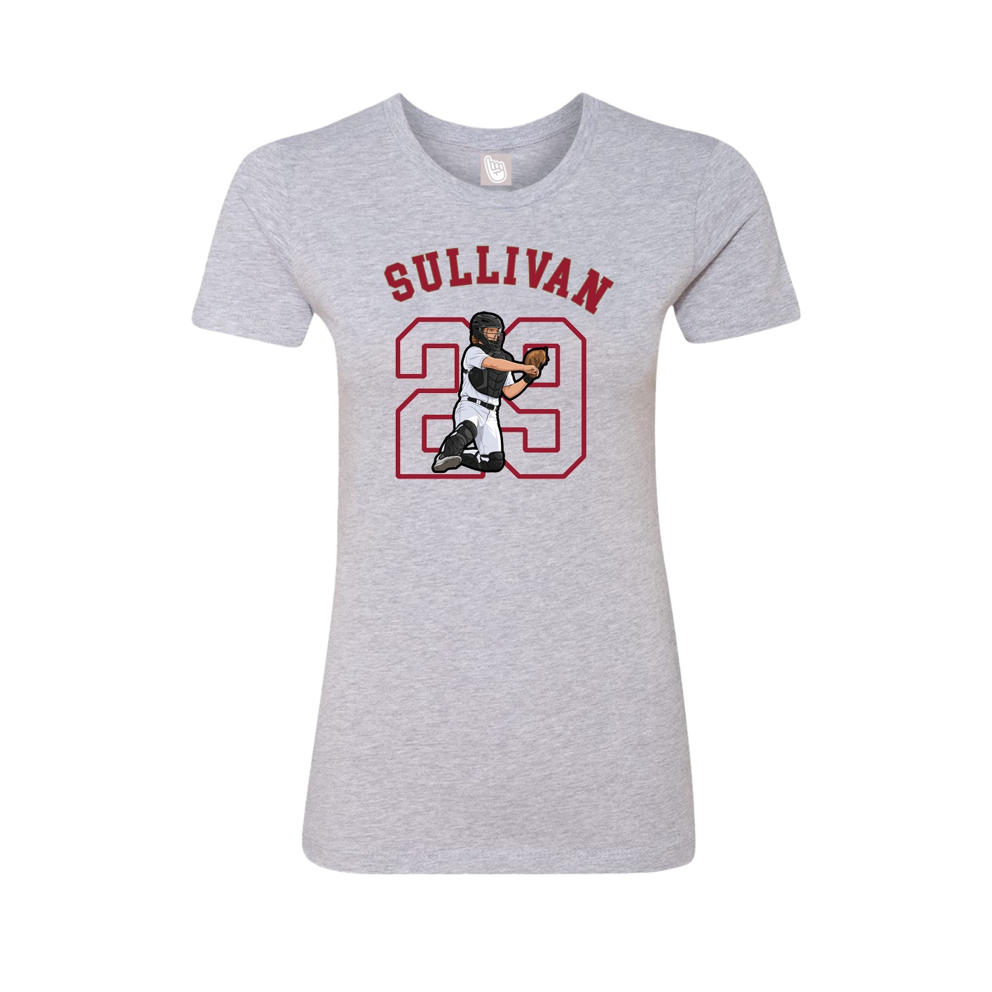 Fitted Women's Tee — Shirsey Arch in Grey