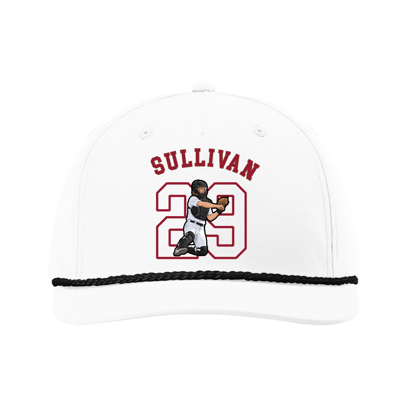 Five-Panel Classic Rope Cap — Shirsey Arch in White