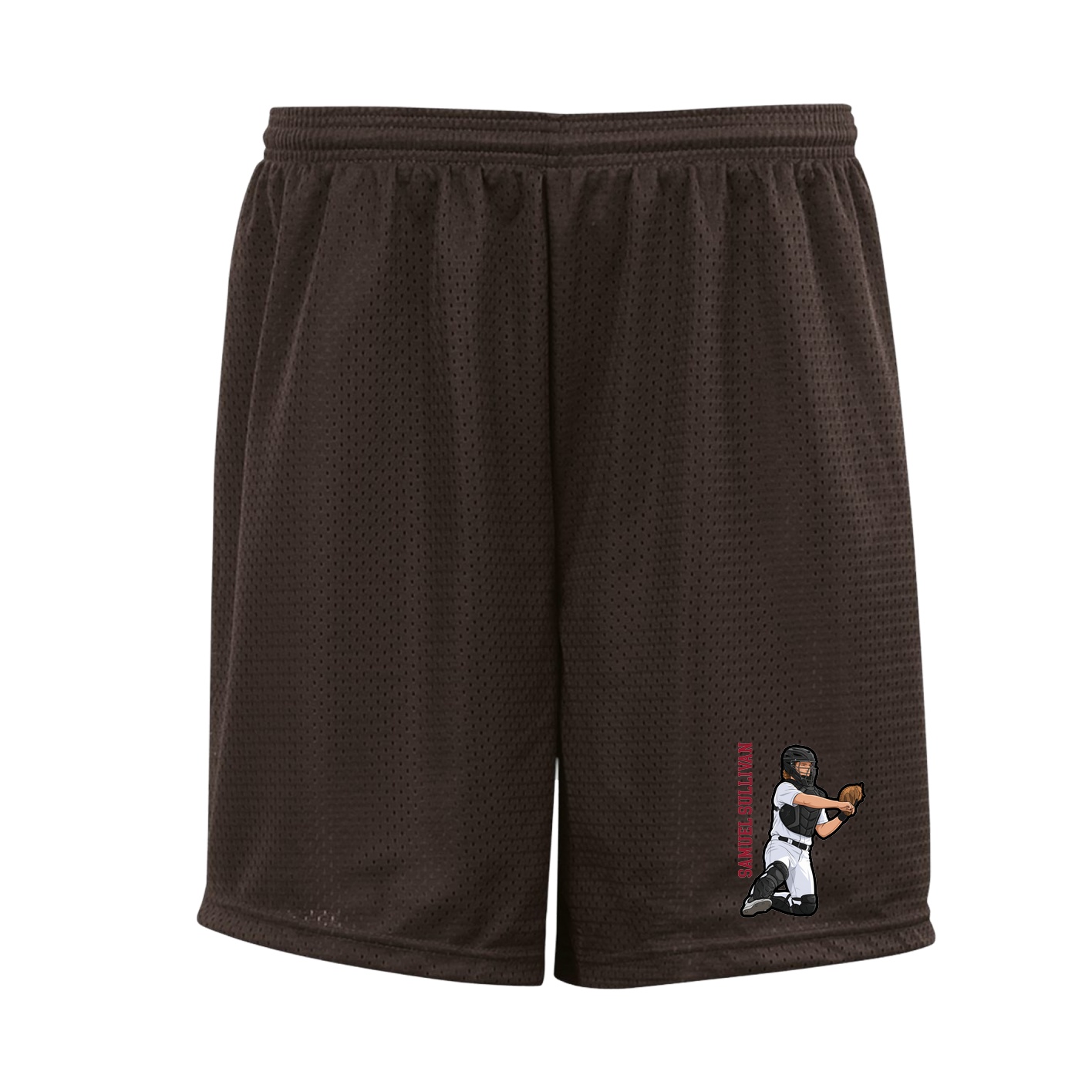Shorts — Name Vertical in Brown