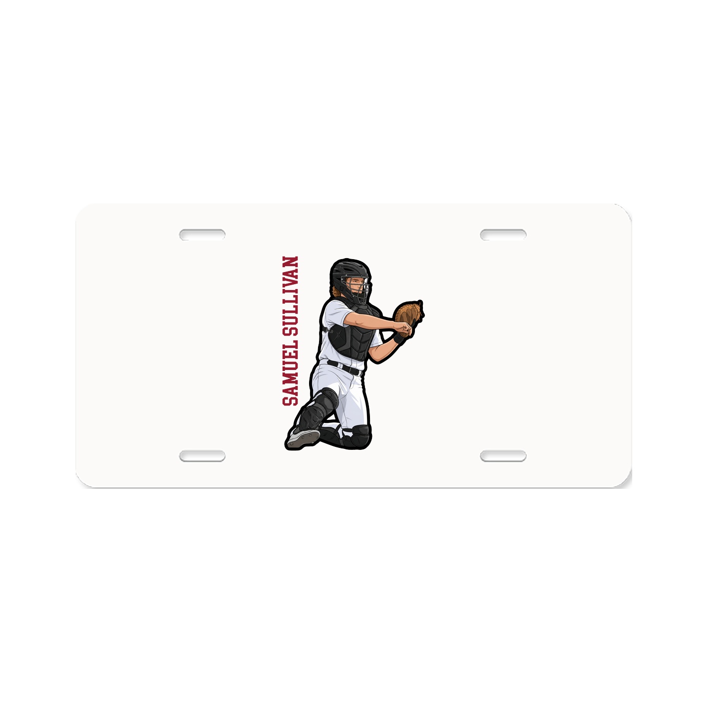 License Plate — Name Vertical in Classic