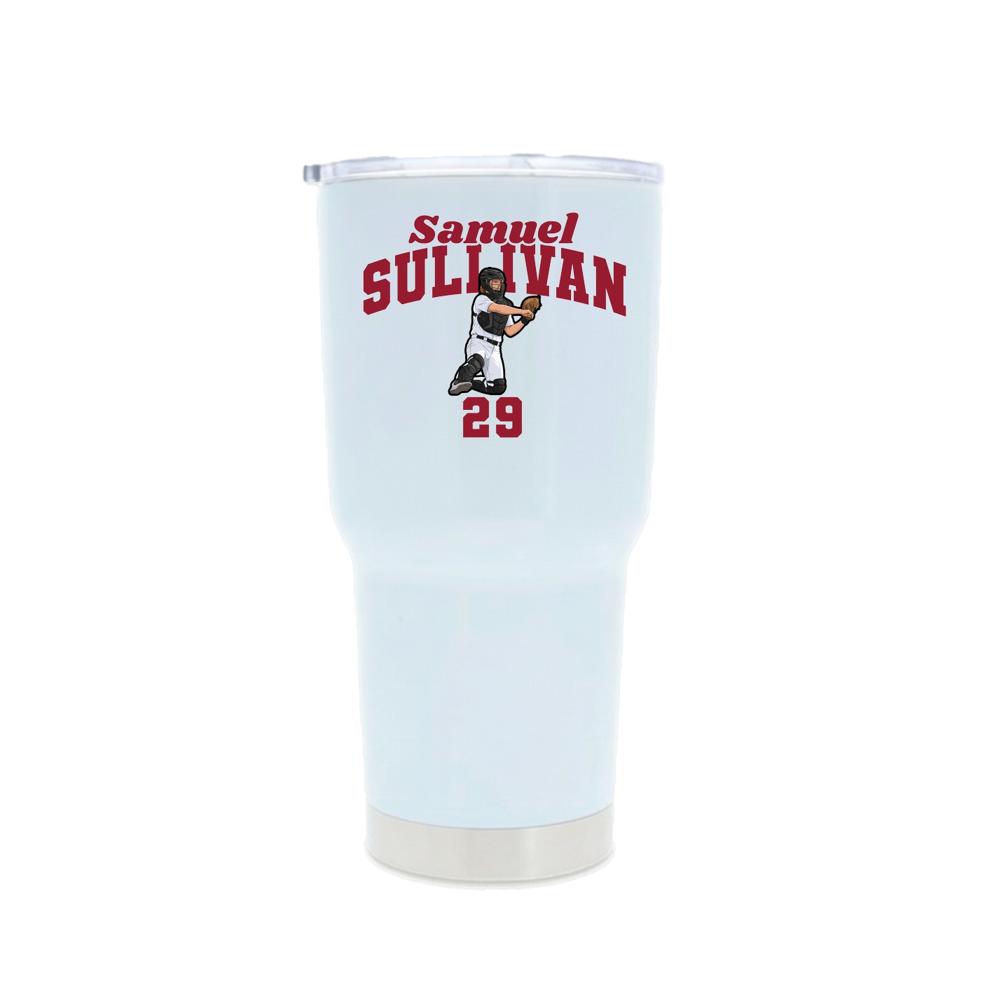 30oz Stainless Steel Tumbler — Signature Arch in White