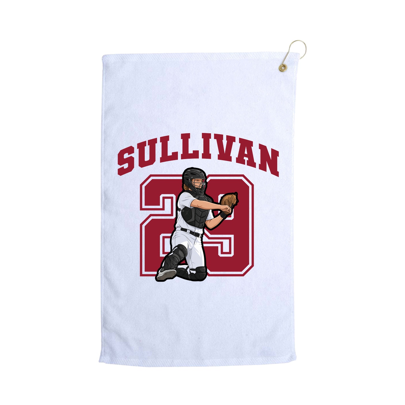 Golf Towel — Number in White