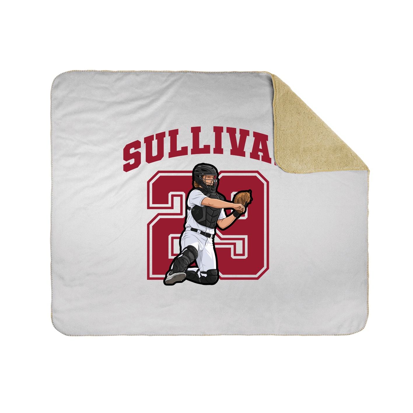 Throw Blanket — Number in White
