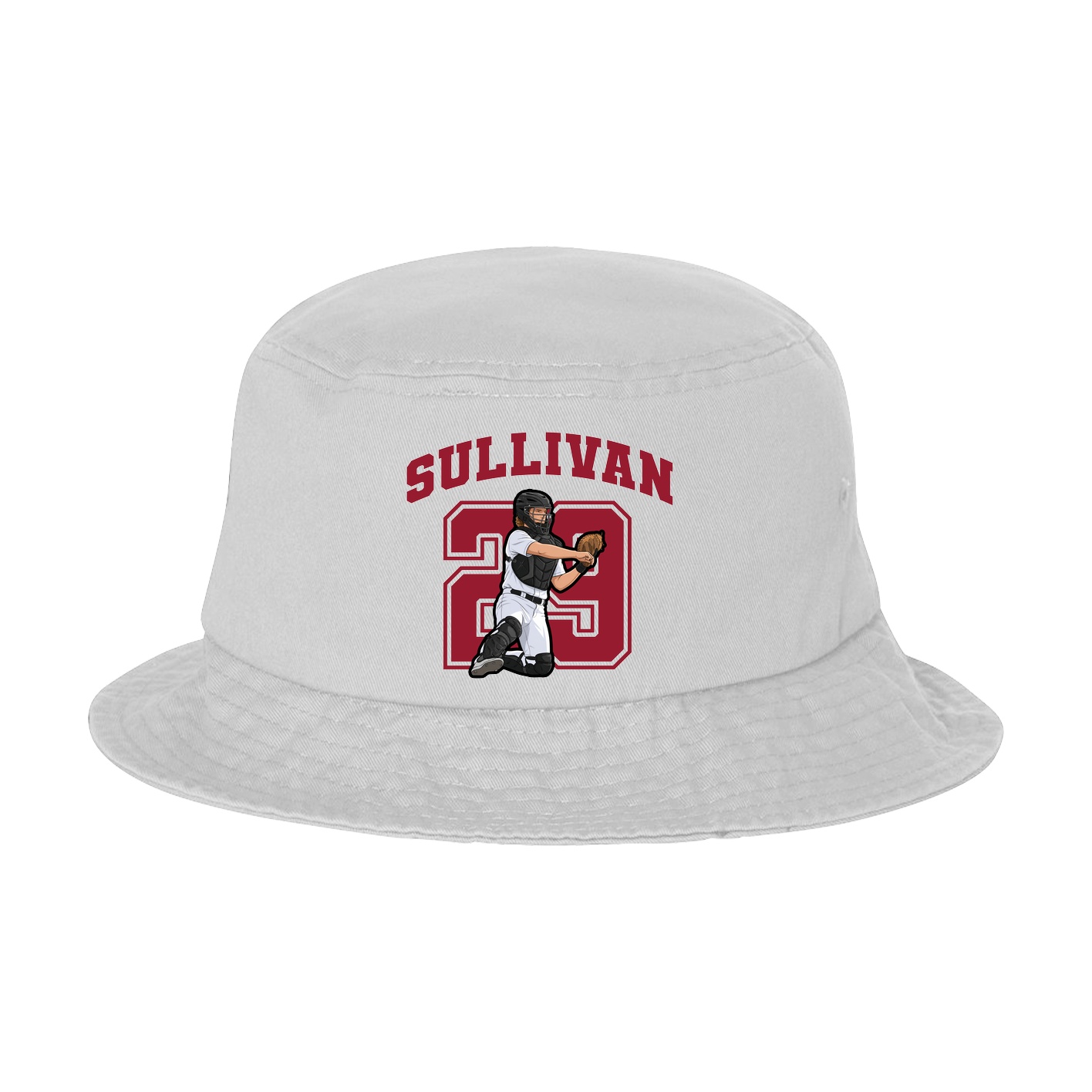 Bucket Cap — Number in White